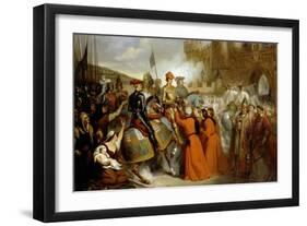 Entry of Charles VII into Rouen, 10 November 1449-Henri Decaisne-Framed Giclee Print