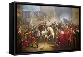 Entry of Charles VIII-Giuseppe Bezzuoli-Framed Stretched Canvas