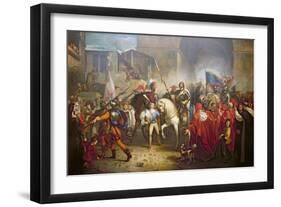 Entry of Charles VIII-Giuseppe Bezzuoli-Framed Giclee Print