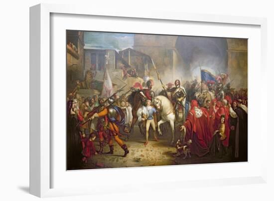 Entry of Charles VIII-Giuseppe Bezzuoli-Framed Giclee Print