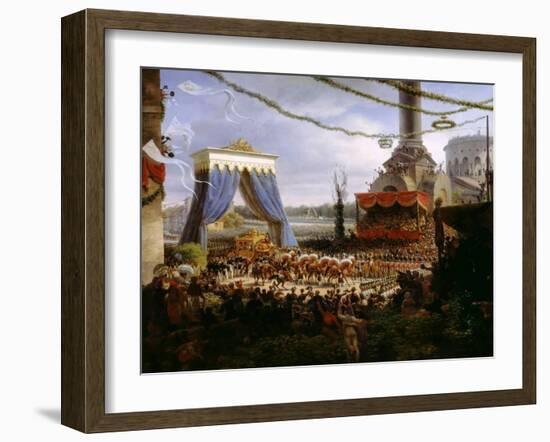 Entry of Charles X into Paris, after His Consecration, 6 June 1825-Louis-François, Baron Lejeune-Framed Giclee Print