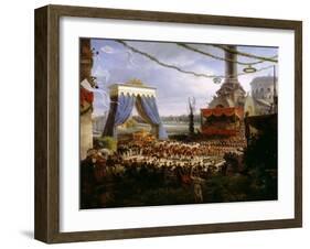 Entry of Charles X into Paris, after His Consecration, 6 June 1825-Louis-François, Baron Lejeune-Framed Giclee Print