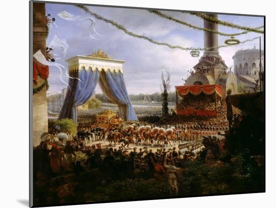 Entry of Charles X into Paris, after His Consecration, 6 June 1825-Louis-François, Baron Lejeune-Mounted Giclee Print