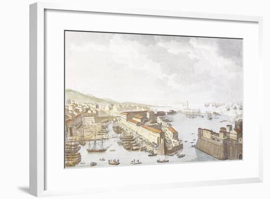 Entry of French into Livorno, June 1796, Engraving by Jean Duplessis-Bertaux-null-Framed Giclee Print