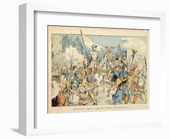 Entry of Joan of Arc into Orleans on April 29, 1429-Paul de Semant-Framed Art Print