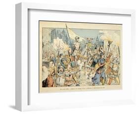 Entry of Joan of Arc into Orleans on April 29, 1429-Paul de Semant-Framed Art Print