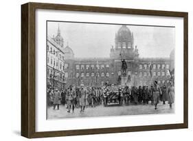 Entry of Masaryk to Prague on 8 December, 1918-Czech Photographer-Framed Photographic Print
