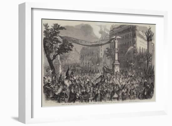 Entry of the Army of Italy into Paris, the Troops Passing Through the Boulevard Des Italiens-Jean Adolphe Beauce-Framed Giclee Print