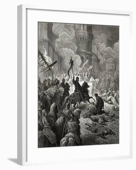 Entry of the Crusaders in Constantinople in 1204, Illustration from 'Bibliotheque Des Croisades'…-Gustave Doré-Framed Giclee Print