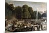 Entry of the Duchess of Orleans in the Garden of Tuileries, 1841-Eugene Louis Lami-Mounted Giclee Print