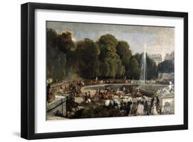 Entry of the Duchess of Orleans in the Garden of Tuileries, 1841-Eugene Louis Lami-Framed Giclee Print