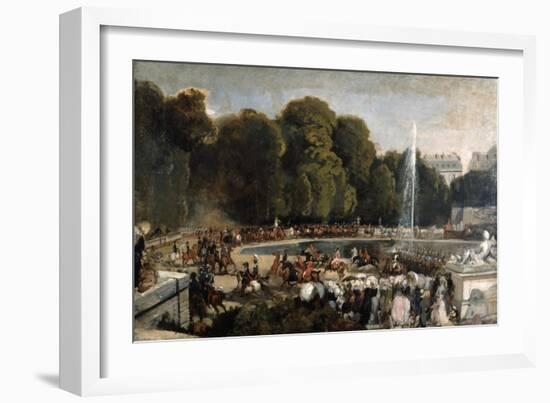 Entry of the Duchess of Orleans in the Garden of Tuileries, 1841-Eugene Louis Lami-Framed Giclee Print