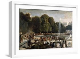 Entry of the Duchess of Orleans in the Garden of Tuileries, 1841-Eugene Louis Lami-Framed Giclee Print