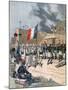 Entry of the French Army into Abomey, Dahomey, Africa, 1892-Henri Meyer-Mounted Giclee Print