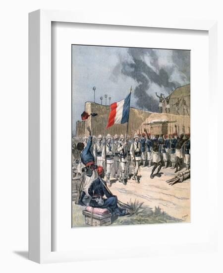 Entry of the French Army into Abomey, Dahomey, Africa, 1892-Henri Meyer-Framed Giclee Print