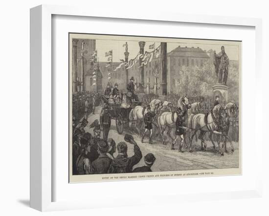 Entry of the Newly Married Crown Prince and Princess of Sweden at Stockholm-null-Framed Giclee Print