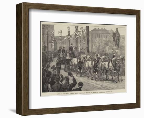 Entry of the Newly Married Crown Prince and Princess of Sweden at Stockholm-null-Framed Giclee Print