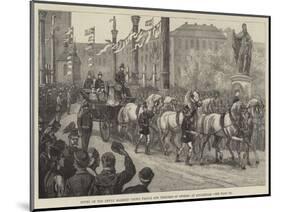 Entry of the Newly Married Crown Prince and Princess of Sweden at Stockholm-null-Mounted Giclee Print