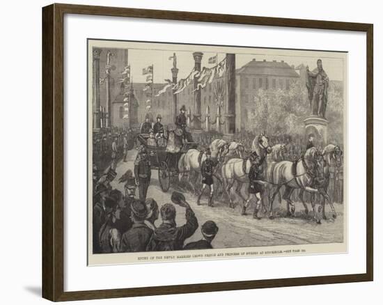 Entry of the Newly Married Crown Prince and Princess of Sweden at Stockholm-null-Framed Giclee Print