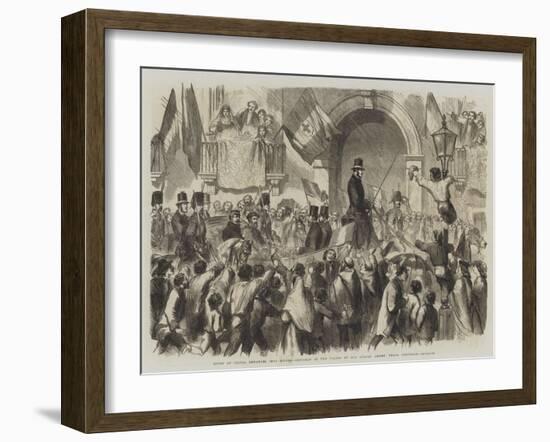 Entry of Victor Emmanuel into Naples-Frank Vizetelly-Framed Giclee Print