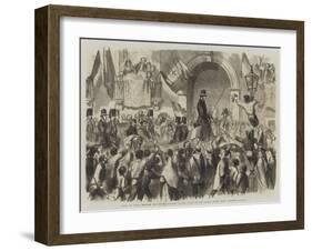 Entry of Victor Emmanuel into Naples-Frank Vizetelly-Framed Giclee Print