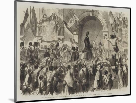 Entry of Victor Emmanuel into Naples-Frank Vizetelly-Mounted Giclee Print