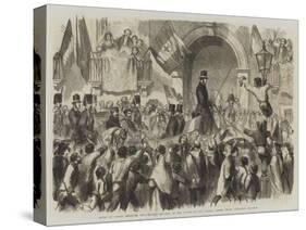 Entry of Victor Emmanuel into Naples-Frank Vizetelly-Stretched Canvas