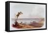 Entry to the Bay of New York, Staten Island, Engraved by Salathe-Karl Bodmer-Framed Stretched Canvas