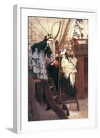 Entry to the Yacht-James Tissot-Framed Art Print