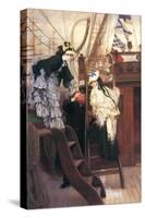 Entry to the Yacht-James Tissot-Stretched Canvas