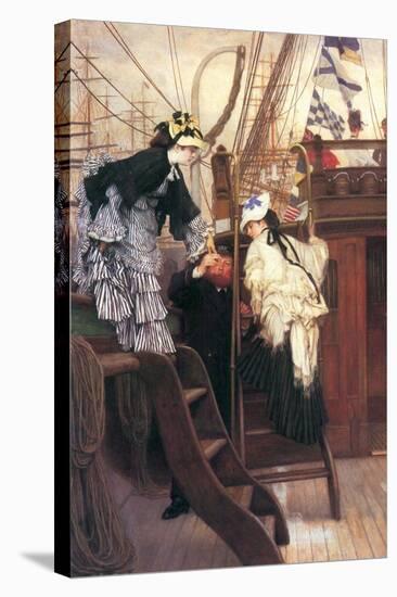 Entry to the Yacht-James Tissot-Stretched Canvas