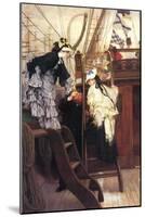 Entry To The Yacht-James Tissot-Mounted Art Print