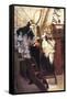 Entry To The Yacht-James Tissot-Framed Stretched Canvas