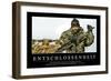 Entschlossenheit: Motivationsposter Mit Inspirierendem Zitat-null-Framed Photographic Print