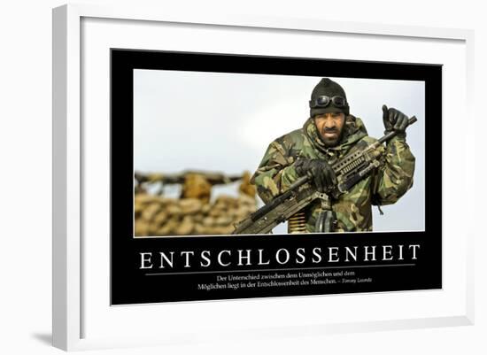 Entschlossenheit: Motivationsposter Mit Inspirierendem Zitat-null-Framed Photographic Print