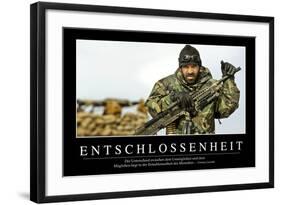 Entschlossenheit: Motivationsposter Mit Inspirierendem Zitat-null-Framed Photographic Print