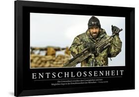 Entschlossenheit: Motivationsposter Mit Inspirierendem Zitat-null-Framed Photographic Print