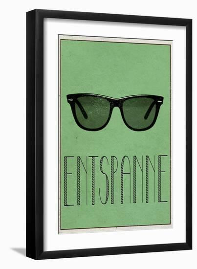 ENTSPANNE (German -  Relax)-null-Framed Art Print