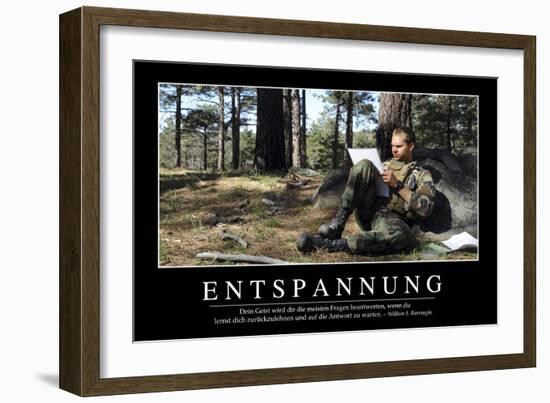 Entspannung: Motivationsposter Mit Inspirierendem Zitat-null-Framed Photographic Print