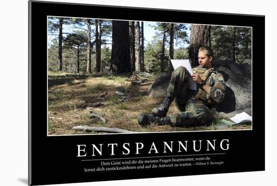Entspannung: Motivationsposter Mit Inspirierendem Zitat-null-Mounted Photographic Print