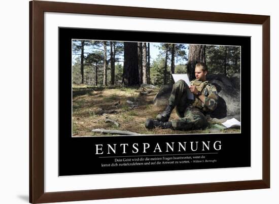 Entspannung: Motivationsposter Mit Inspirierendem Zitat-null-Framed Photographic Print