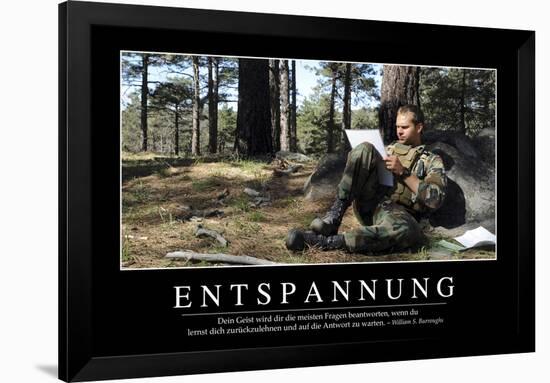 Entspannung: Motivationsposter Mit Inspirierendem Zitat-null-Framed Photographic Print