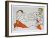Entwined Reclining Couple, 1913-Egon Schiele-Framed Collectable Print