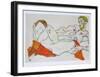 Entwined Reclining Couple, 1913-Egon Schiele-Framed Collectable Print