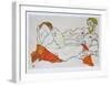 Entwined Reclining Couple, 1913-Egon Schiele-Framed Collectable Print