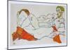 Entwined Reclining Couple, 1913-Egon Schiele-Mounted Collectable Print
