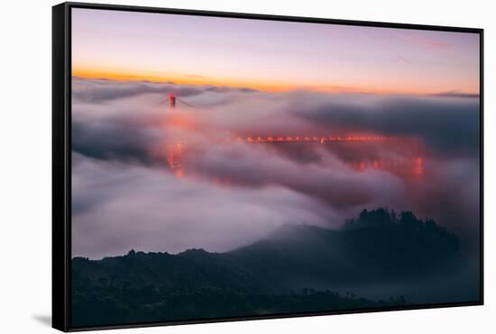 Envelope, Golden Gate Bridge in Fog, San Francisco Bay Area-Vincent James-Framed Stretched Canvas
