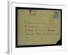 Envelope of a Letter to Berthe Morisot (1841-95) 1894 (Pen and Ink on Paper)-Stephane Mallarme-Framed Giclee Print