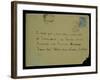 Envelope of a Letter to Berthe Morisot (1841-95) 1894 (Pen and Ink on Paper)-Stephane Mallarme-Framed Giclee Print