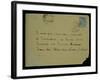 Envelope of a Letter to Berthe Morisot (1841-95) 1894 (Pen and Ink on Paper)-Stephane Mallarme-Framed Giclee Print